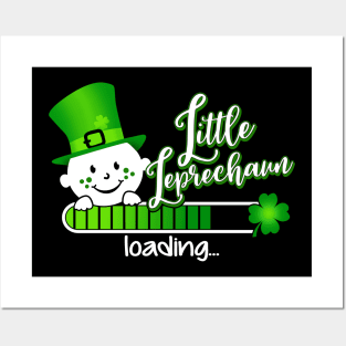 Little Leprechaun loading... Pregnancy Maternity Gift St Patricks day Posters and Art